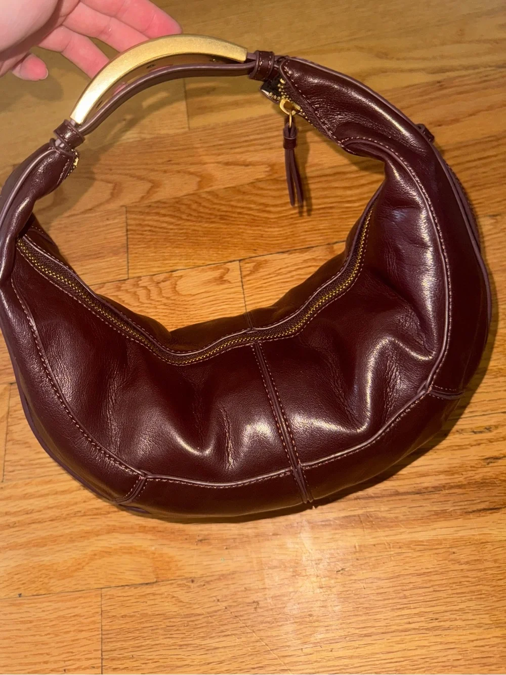 Zara oval hobo purse